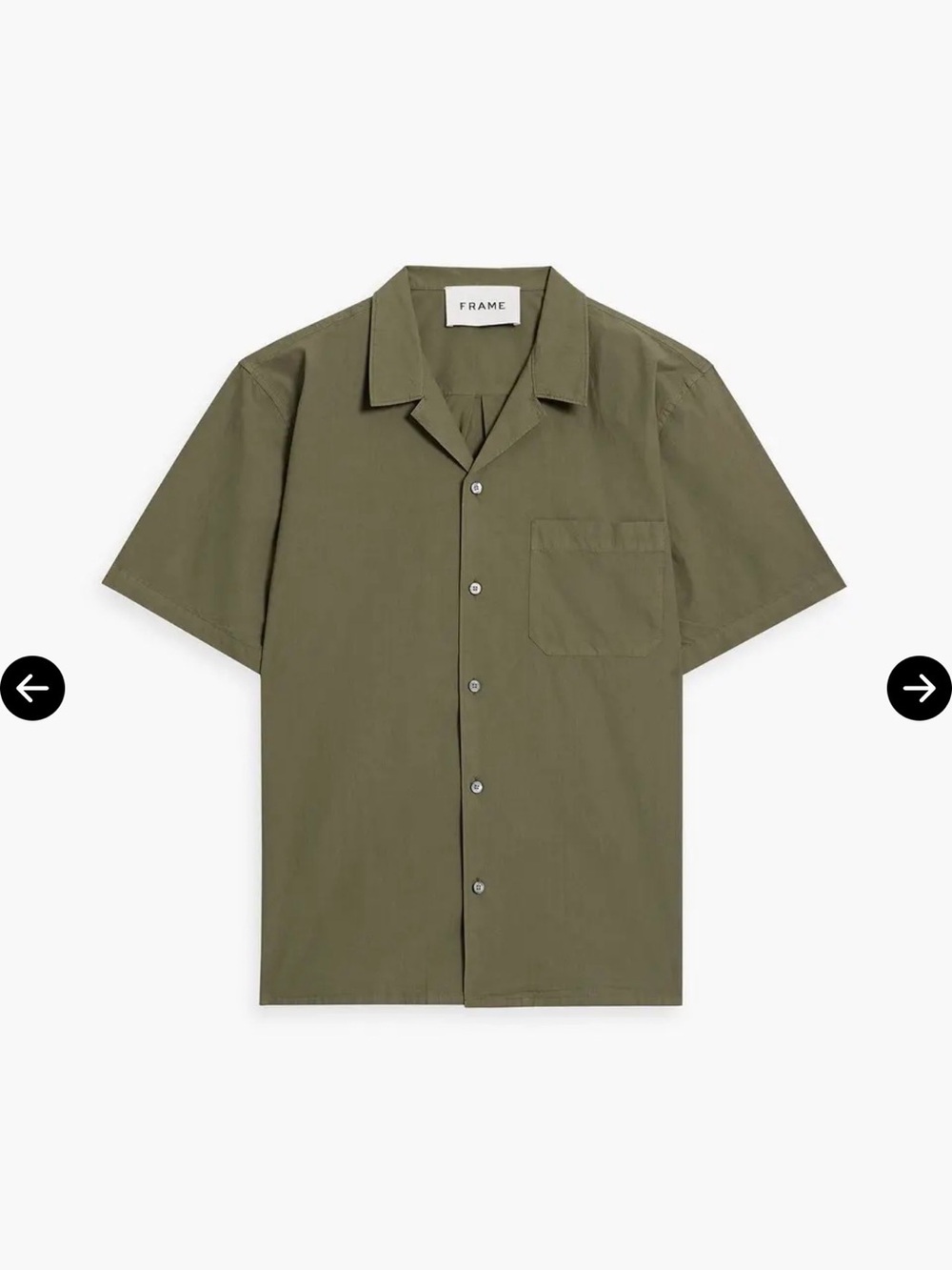 Frame Cotton-Poplin Camp Collar